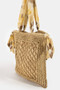 Fame Tropical Bandana Strap Straw Braided Tote Bag