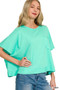 Zenana Exposed Seam Boxy Top