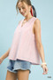 Umgee Mixed Stripe Sleeveless V-Neck Top