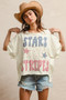 BiBi Mix And Match Stars And Stripes Patchwork Short Sleeve T-Shirt