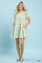 Umgee Floral Print Tiered Babydoll Dress