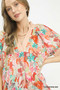 Umgee Mix Boho Printed V-Neck Top
