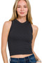 Zenana Built In Bra Seamless Crop Tank Top