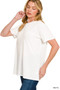 Zenana Cotton Boyfriend Round Neck Tee