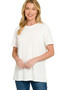 Zenana Cotton Boyfriend Round Neck Tee