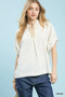 Umgee Textured V-Neck Blouse