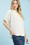 Umgee Textured V-Neck Blouse