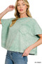 Zenana Halo Washed Oversized Top