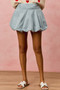SO ME Denim Bubble Mini Skirt