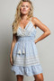 POL Eyelet Embroidered Smocked Waist Mini Dress