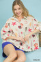 Umgee Seashell & Starfish Print Button-Down Top