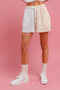 BiBi Wrinkled Gauze Solid Shirts Top and Shorts Set