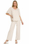 Zenana V-Neck Oversized Top & Pants Set