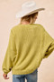 BiBi Boucle Rib Knit Uneven Hem Sweater With Open Seam