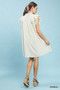Umgee Linen Flutter Sleeve Shift Dress with Pockets