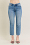 Judy Blue Mr Vintage Wash Destroy Hem Kick Flare Jeans