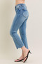 Judy Blue Mr Vintage Wash Destroy Hem Kick Flare Jeans