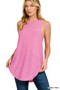 Zenana Curved Hem Slub Tunic Tank