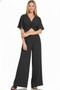 Zenana Woven Airflow Twisted Top & Wide Leg Pants Set