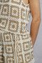POL Openwork Square Neck Cropped Crochet Tank with Granny Square Weave