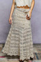 POL Boho Crochet Knit Maxi Skirt