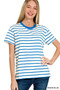 Zenana Striped Round Neck Short Sleeve T-Shirt