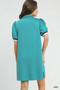 Umgee Color Block Zip Front Shift Dress