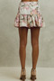 SO ME Floral Print Fit and Flare Mini Skirt