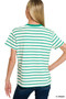 Zenana Striped Round Neck Short Sleeve T-Shirt
