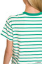 Zenana Striped Round Neck Short Sleeve T-Shirt