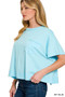 Zenana Exposed Seam Boxy Top