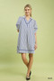 Umgee Stripe Collared Shift Dress