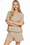 Zenana Exposed Seam Boxy Top & Shorts Set