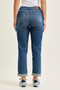 Judy Blue Mid Rise Boyfriend Embroidered Repair Patch Jeans