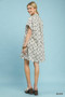 Umgee Printed Button Front Shirt Dress