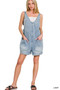 Zenana Denim Short Overalls with Pockets