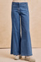 BiBi Wavy Side Edge Detail Lined Wide Leg Jeans