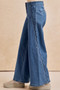 BiBi Wavy Side Edge Detail Lined Wide Leg Jeans