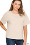 Zenana Cotton Slub Short Sleeve Tee