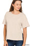 Zenana Cotton Slub Short Sleeve Tee