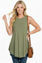 Zenana Curved Hem Slub Tunic Tank