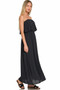 Zenana Woven Crinkle Strapless Maxi Dress