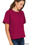 Zenana Cotton Slub Short Sleeve Tee