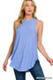Zenana Curved Hem Slub Tunic Tank