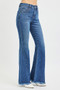RISEN Mid Rise Flare Side Seam Detailing Jeans