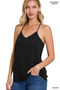 Zenana Woven Airflow Adjustable Strap V-Neck Cami