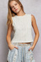 POL Textured Round Neck Cropped Tank