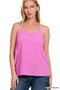 Zenana Woven Airflow Adjustable Strap V-Neck Cami