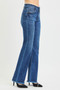 RISEN Full Size Mid Rise Bootcut Frayed Waistband Hem Detail Jeans Plus Size