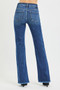 RISEN Full Size Mid Rise Bootcut Frayed Waistband Hem Detail Jeans Plus Size